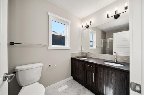 122 Sora Gardens Se, Calgary, AB - Indoor Photo Showing Bathroom