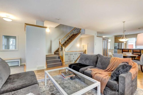 236 Somme Avenue Sw, Calgary, AB - Indoor Photo Showing Living Room