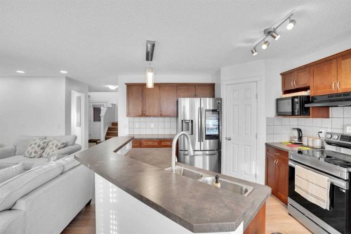 73 Covebrook Place Ne, Calgary, AB - Indoor Photo Showing Kitchen With Stainless Steel Kitchen With Double Sink