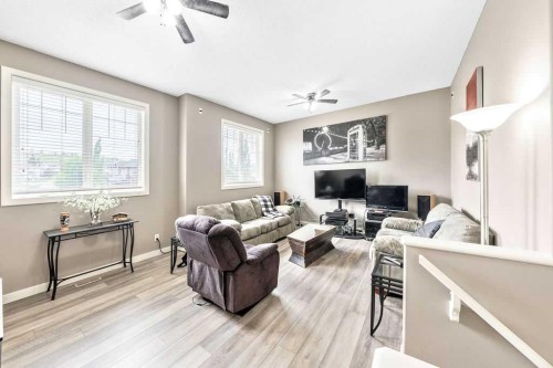 20 Sherwood Rise Nw, Calgary, AB - Indoor Photo Showing Living Room With Fireplace