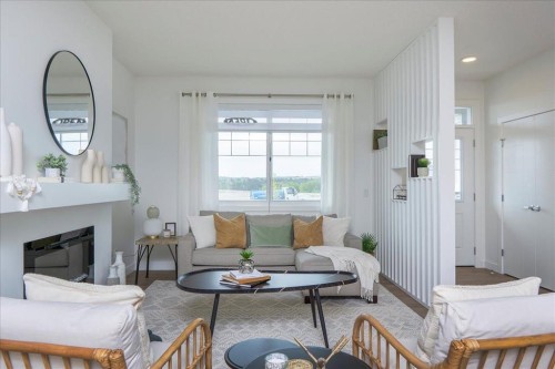 540 Legacy Circle Se, Calgary, AB - Indoor With Fireplace