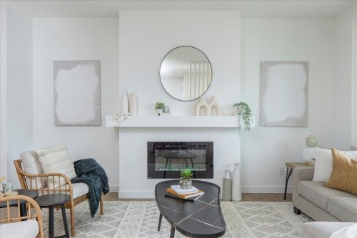 540 Legacy Circle Se, Calgary, AB - Indoor Photo Showing Living Room With Fireplace