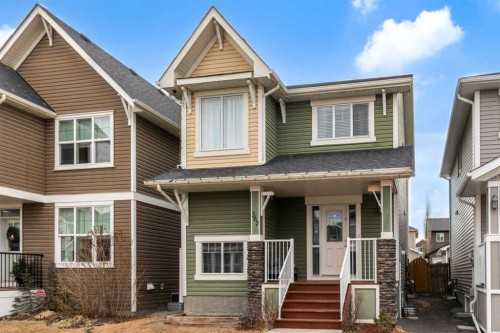 367 Fireside Place, Cochrane, AB - Outdoor With Deck Patio Veranda With Facade