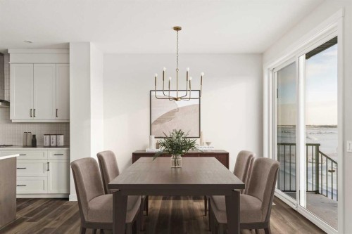 27 Setonvista Grove Se, Calgary, AB - Indoor Photo Showing Dining Room