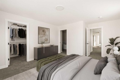 27 Setonvista Grove Se, Calgary, AB - Indoor Photo Showing Bedroom