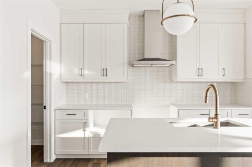 27 Setonvista Grove Se, Calgary, AB - Indoor Photo Showing Kitchen With Upgraded Kitchen