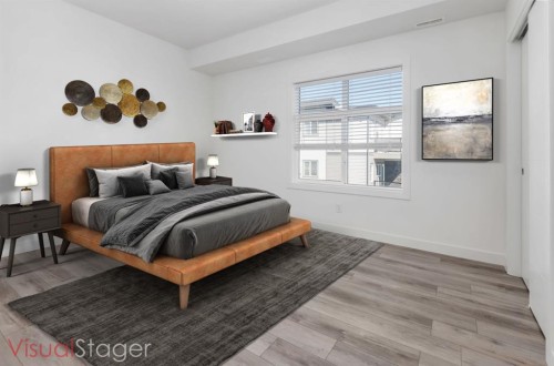 91 Spring Creek Common Sw, Calgary, AB - Indoor Photo Showing Bedroom