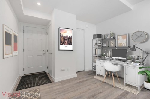 91 Spring Creek Common Sw, Calgary, AB - Indoor Photo Showing Office