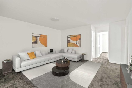 71 Silver Spruce Grove Sw, Calgary, AB - Indoor Photo Showing Living Room