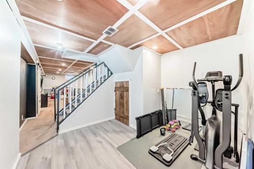 12 Taraglen Road Ne, Calgary, AB - Indoor Photo Showing Gym Room