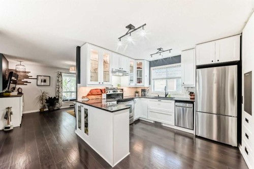 12 Taraglen Road Ne, Calgary, AB - Indoor Photo Showing Kitchen With Stainless Steel Kitchen With Upgraded Kitchen