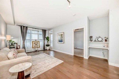 409-25 Auburn Meadows Avenue Se, Calgary, AB - Indoor Photo Showing Living Room