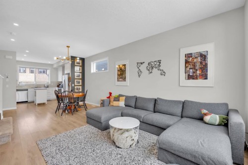 954 Mahogany Boulevard Se, Calgary, AB - Indoor Photo Showing Living Room