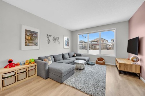 954 Mahogany Boulevard Se, Calgary, AB - Indoor Photo Showing Living Room