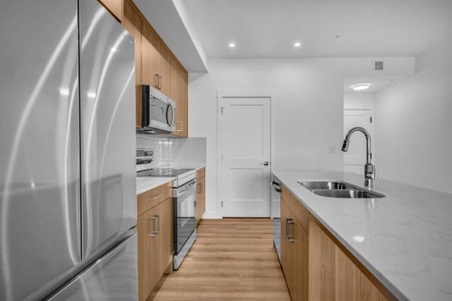 7209-1802 Mahogany Boulevard, Calgary, AB - Indoor Photo Showing Kitchen With Double Sink With Upgraded Kitchen