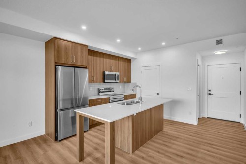 7209-1802 Mahogany Boulevard, Calgary, AB - Indoor Photo Showing Kitchen With Double Sink