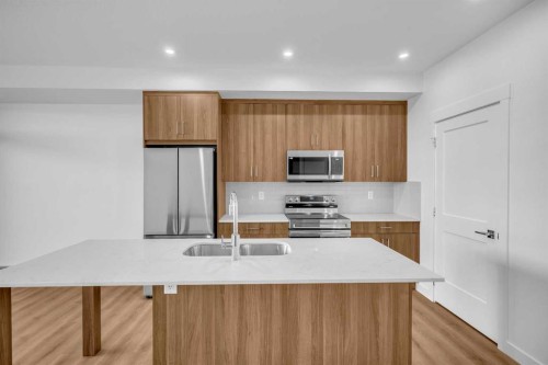 7209-1802 Mahogany Boulevard, Calgary, AB - Indoor Photo Showing Kitchen With Double Sink With Upgraded Kitchen