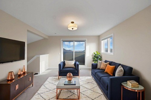 93 Saddlestone Place Ne, Calgary, AB - Indoor Photo Showing Living Room