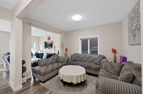 93 Saddlestone Place Ne, Calgary, AB - Indoor Photo Showing Living Room