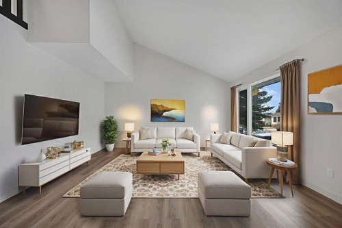 308 Doverview Crescent Se, Calgary, AB - Indoor Photo Showing Living Room