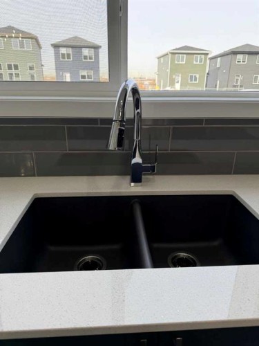 1961 Cornerstone Boulevard Ne, Calgary, AB - Indoor Photo Showing Kitchen With Double Sink