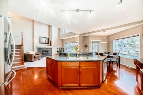 11931 Valley Ridge Drive Nw, Calgary, AB - Indoor Photo Showing Kitchen With Double Sink