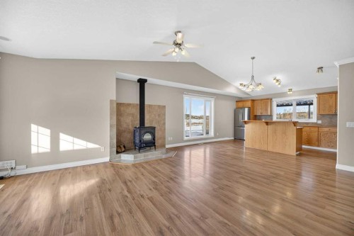 31 Valarosa Drive, Didsbury, AB - Indoor With Fireplace