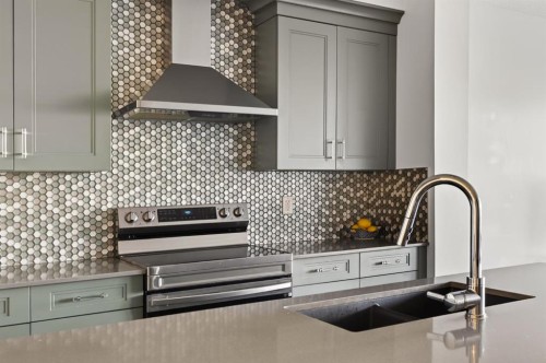 247 Belmont Heath Sw, Calgary, AB - Indoor Photo Showing Kitchen With Upgraded Kitchen