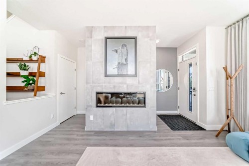 38 Lavender Road Se, Calgary, AB - Indoor With Fireplace
