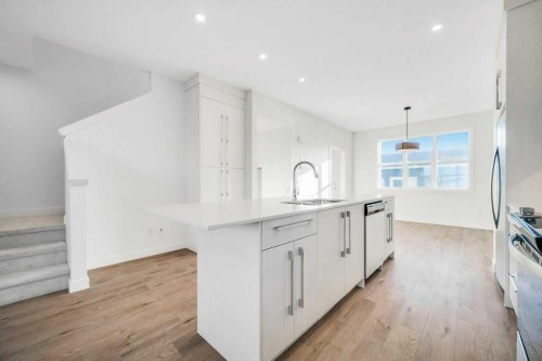 293 Dawson Way, Chestermere, AB - Indoor Photo Showing Kitchen With Upgraded Kitchen