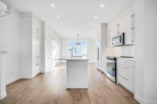 293 Dawson Way, Chestermere, AB - Indoor Photo Showing Kitchen With Upgraded Kitchen