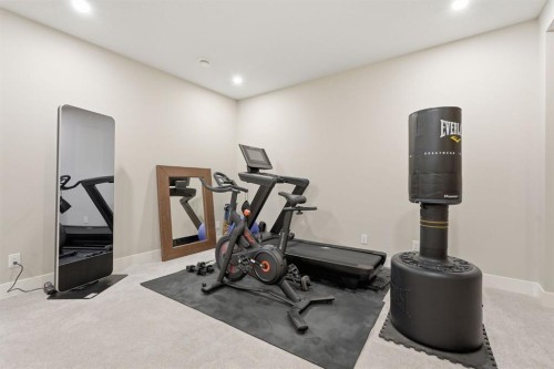 19 Masters Green Se, Calgary, AB - Indoor Photo Showing Gym Room