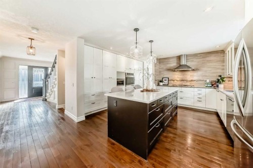 36 Stradbrooke Way Sw, Calgary, AB - Indoor Photo Showing Kitchen With Upgraded Kitchen