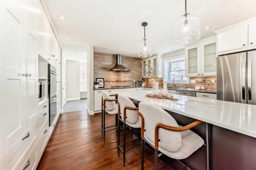 36 Stradbrooke Way Sw, Calgary, AB - Indoor Photo Showing Kitchen With Upgraded Kitchen