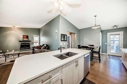 26 Copperfield View Se, Calgary, AB - Indoor Photo Showing Kitchen With Double Sink