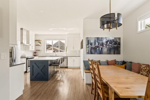 63 Seton Gardens Se, Calgary, AB - Indoor Photo Showing Dining Room