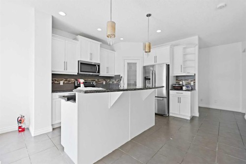 309 Sage Meadows Circle Nw, Calgary, AB - Indoor Photo Showing Kitchen With Stainless Steel Kitchen With Upgraded Kitchen