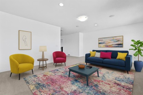 309 Sage Meadows Circle Nw, Calgary, AB - Indoor Photo Showing Living Room