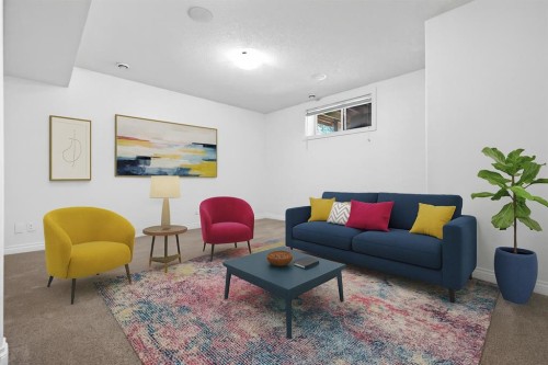 309 Sage Meadows Circle Nw, Calgary, AB - Indoor Photo Showing Living Room