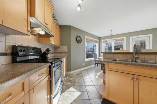 291 Springmere Link Sw, Chestermere, AB - Indoor Photo Showing Kitchen With Double Sink