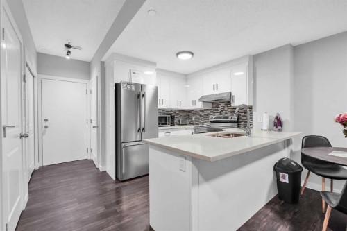 349 Calhoun Common Ne, Calgary, AB - Indoor Photo Showing Kitchen With Double Sink With Upgraded Kitchen