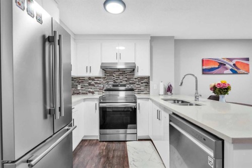 349 Calhoun Common Ne, Calgary, AB - Indoor Photo Showing Kitchen With Double Sink With Upgraded Kitchen
