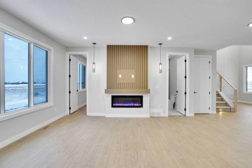 335 Muirfield Crescent, Lyalta, AB - Indoor With Fireplace