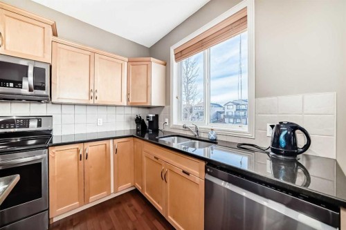 172 Seagreen Way, Chestermere, AB - Indoor Photo Showing Kitchen With Double Sink