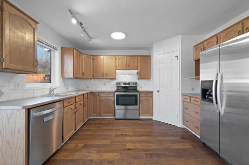 182 Coventry Close Ne, Calgary, AB - Indoor Photo Showing Kitchen With Double Sink
