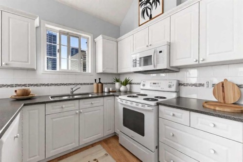 518-126 14 Avenue Sw, Calgary, AB - Indoor Photo Showing Kitchen With Double Sink