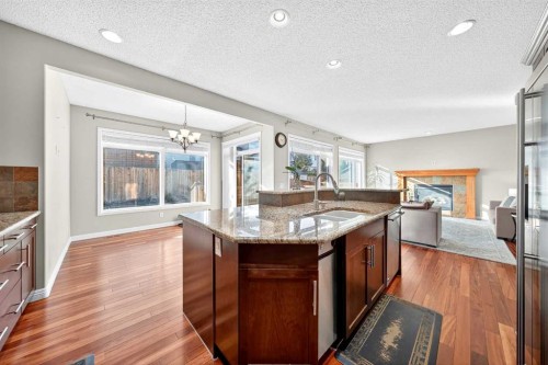 21 Panamount Street Nw, Calgary, AB - Indoor Photo Showing Kitchen With Double Sink With Upgraded Kitchen