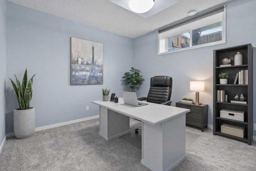 103 Masters Heights Se, Calgary, AB - Indoor Photo Showing Office