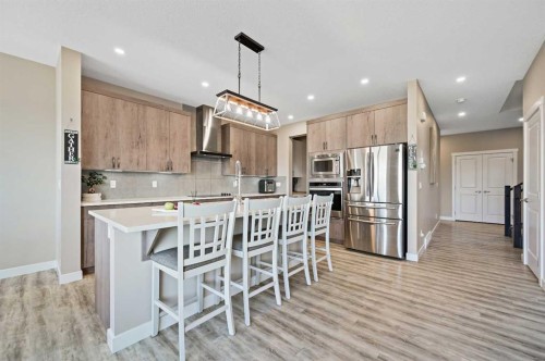 13 Cranbrook Cove Se, Calgary, AB - Indoor Photo Showing Kitchen With Stainless Steel Kitchen With Upgraded Kitchen