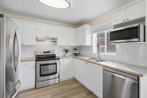 127 Covehaven Court Ne, Calgary, AB - Indoor Photo Showing Kitchen With Double Sink